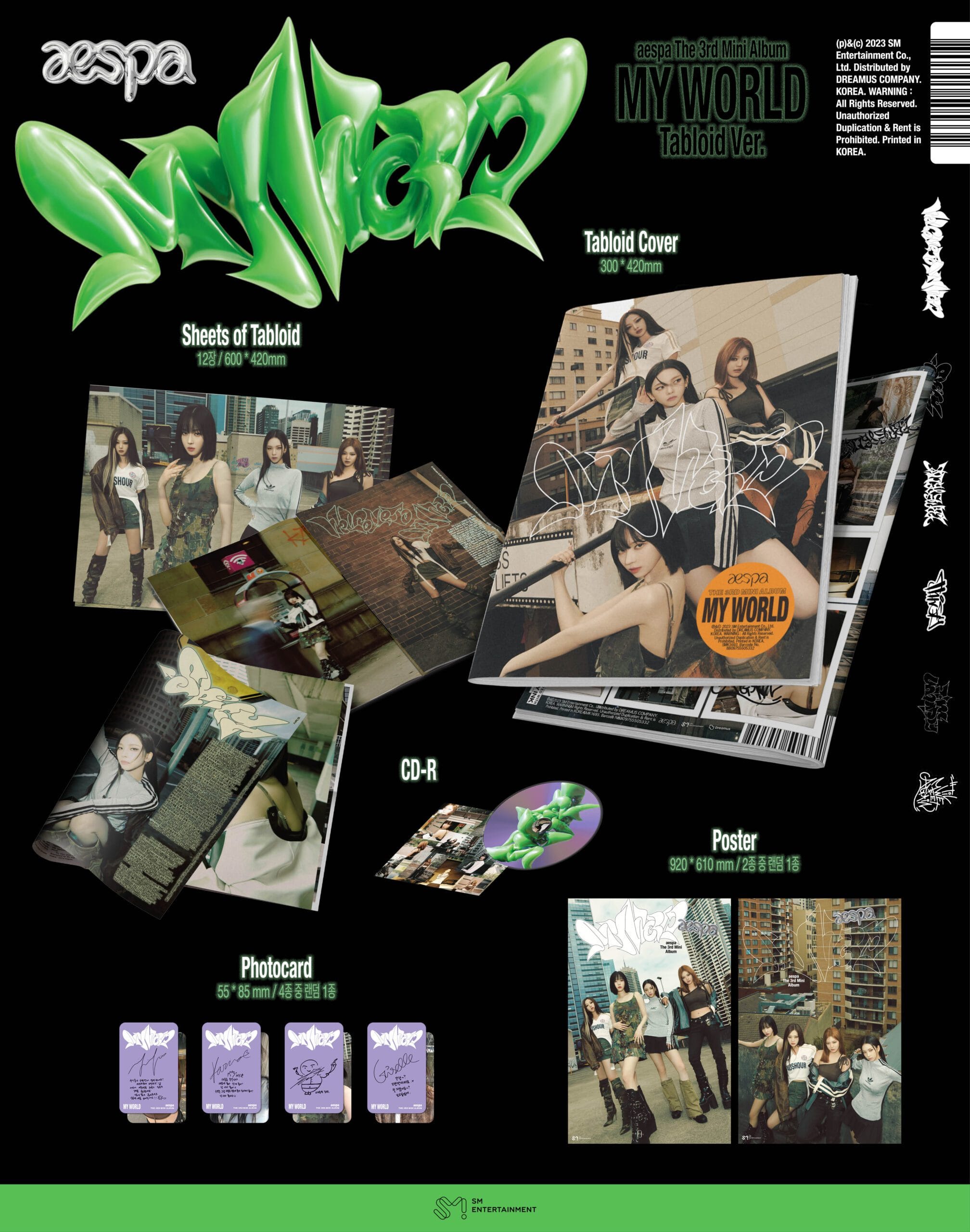 aespa - 3rd Mini Album "MY WORLD" (Tabloid Ver.) content