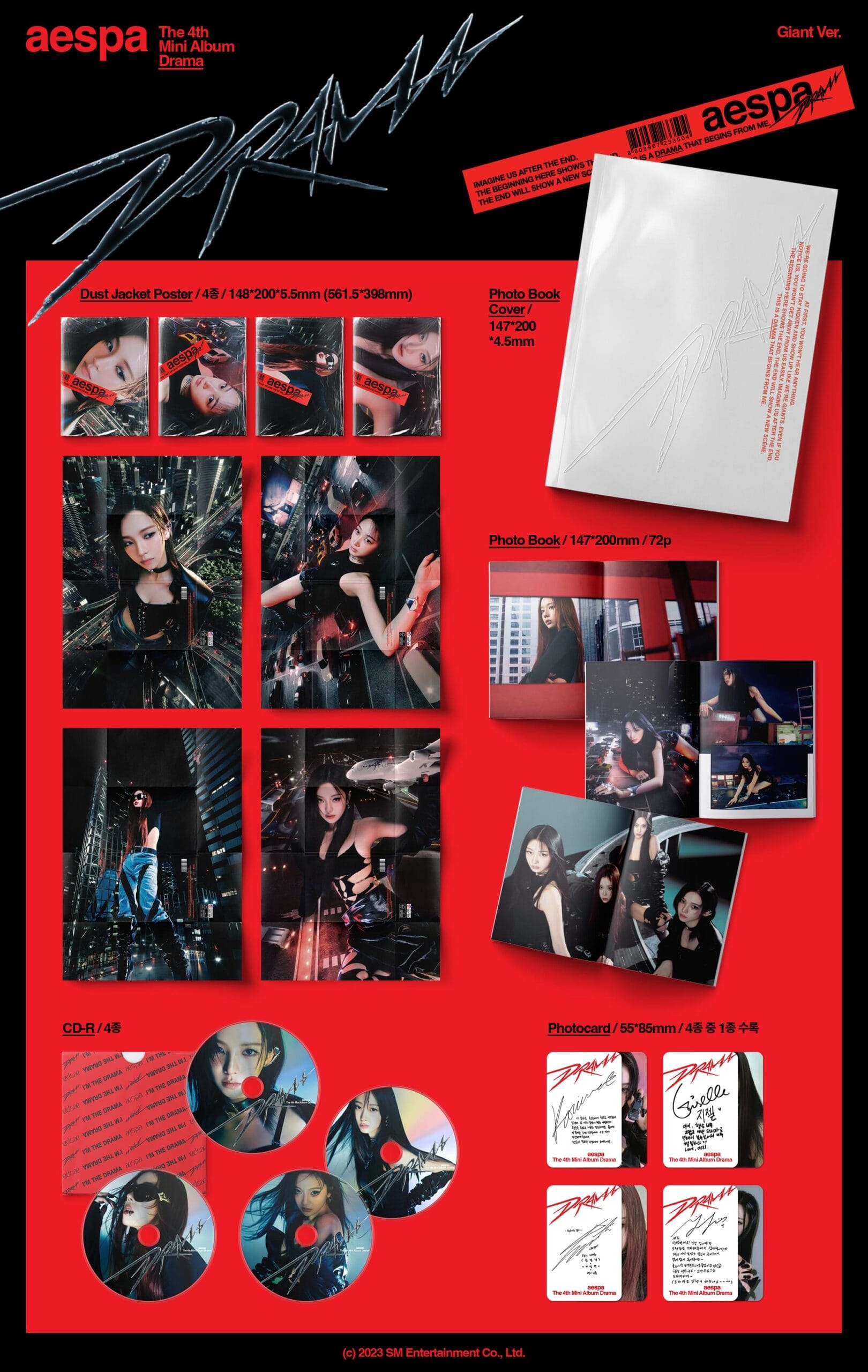 aespa - 4th Mini Album "Drama" (Giant Ver.) content