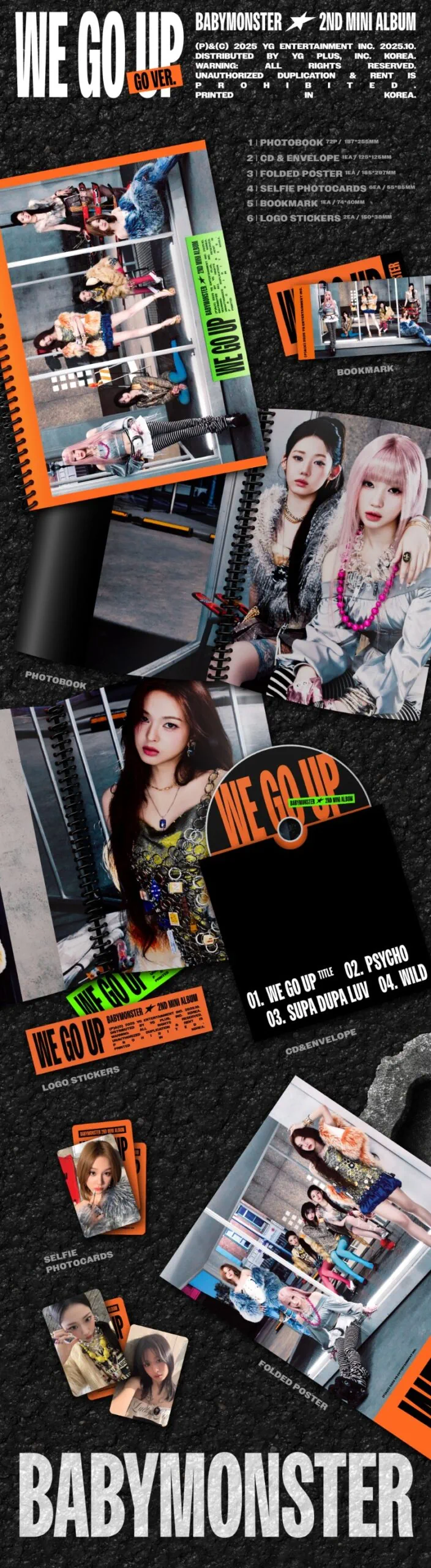 BABYMONSTER 2nd Mini Album [We Go Up] (Go Version) content
