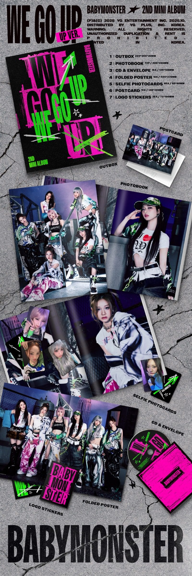 BABYMONSTER 2nd Mini Album "We Go Up" (Up Version) content