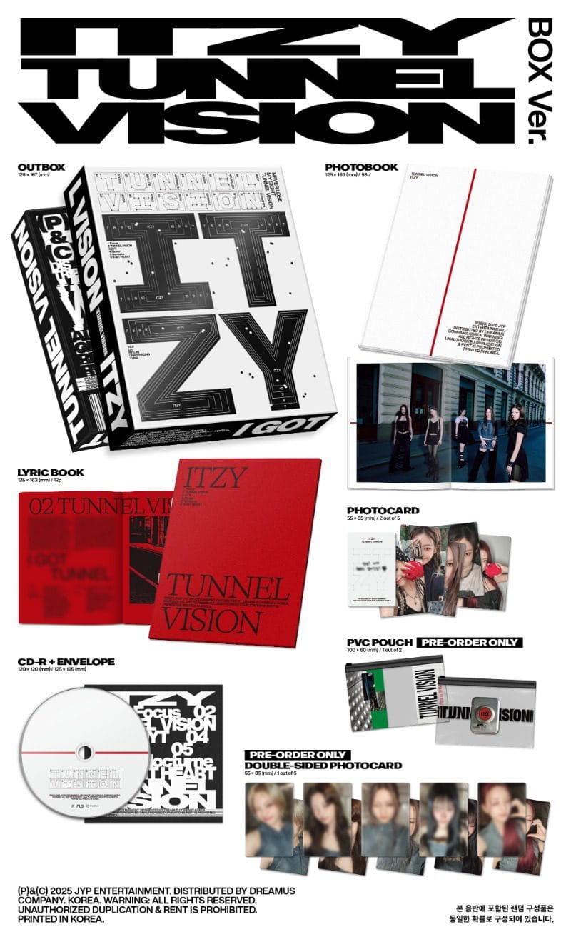 ITZY – TUNNEL VISION (Box Ver.) content