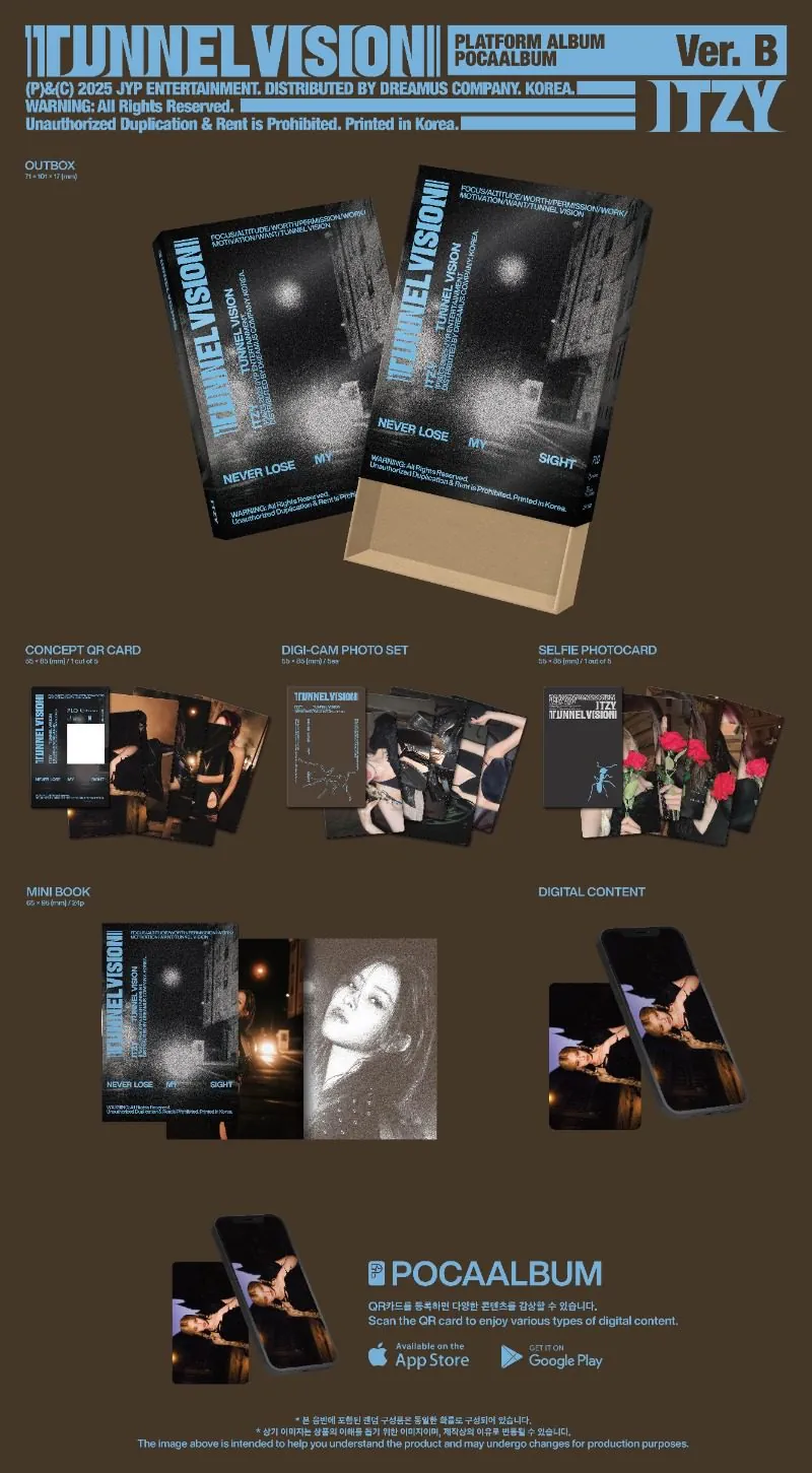 ITZY – Tunnel Vision (POCAALBUM) (Ver. A/B) content versie B