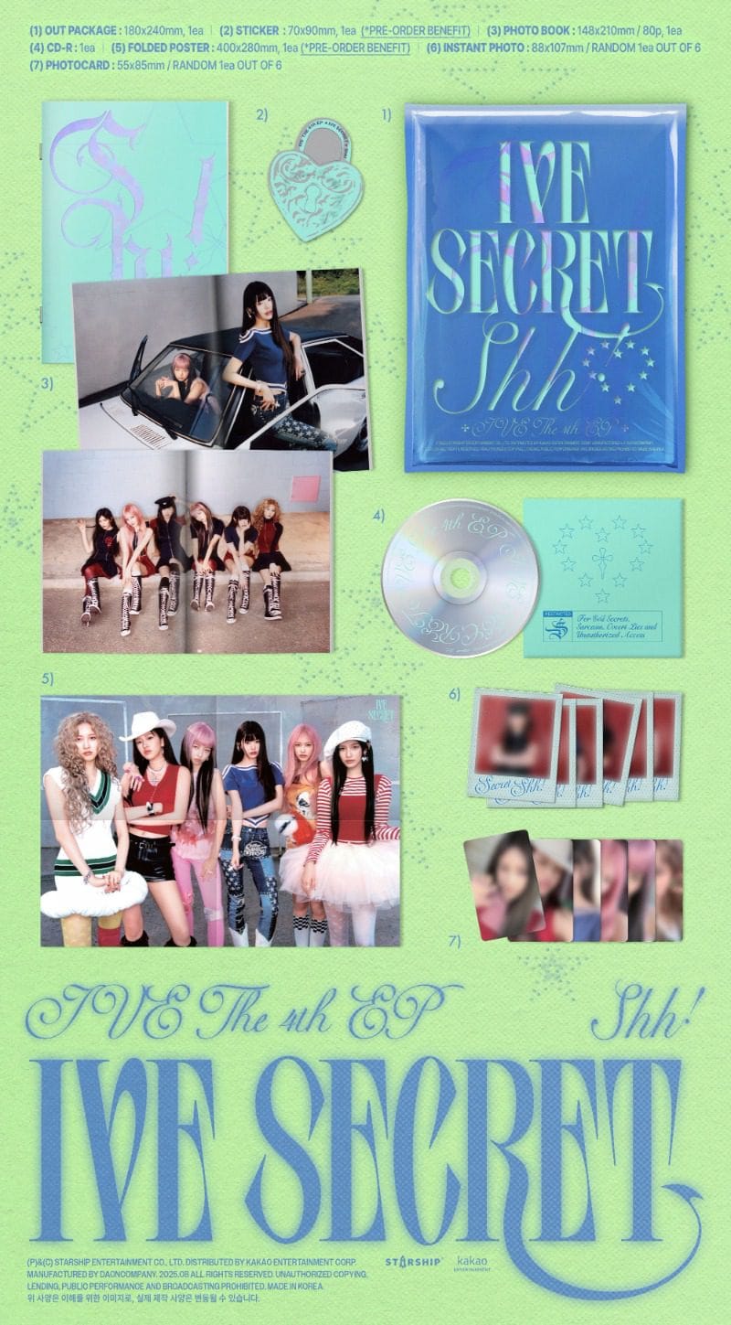IVE 4th EP Album [IVE SECRET] (Shh!/Gasp!/Psst! Ver.) content