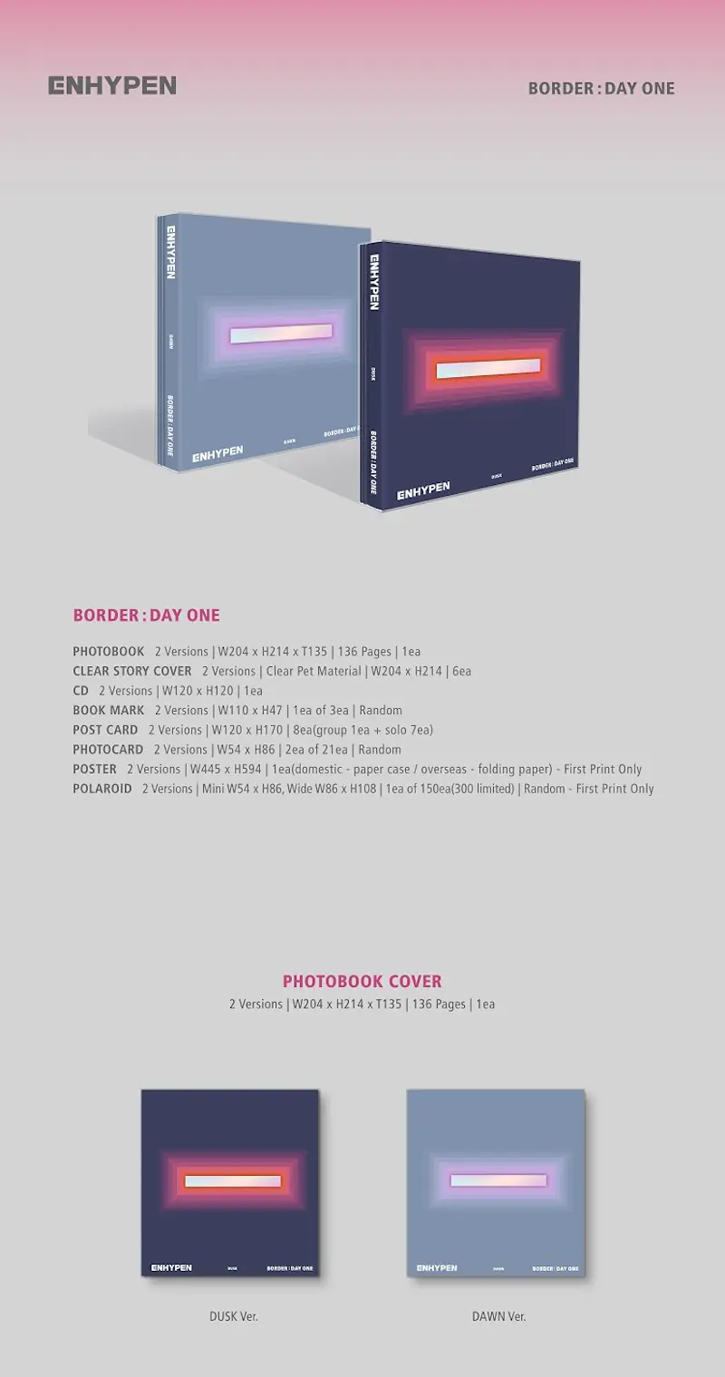 ENHYPEN 1st Mini Album - BORDER DAY ONE details 1