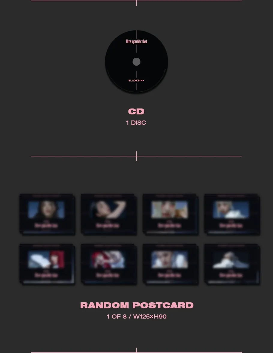 BLACKPINK 2nd Mini Album - KILL THIS LOVE cd and postcard
