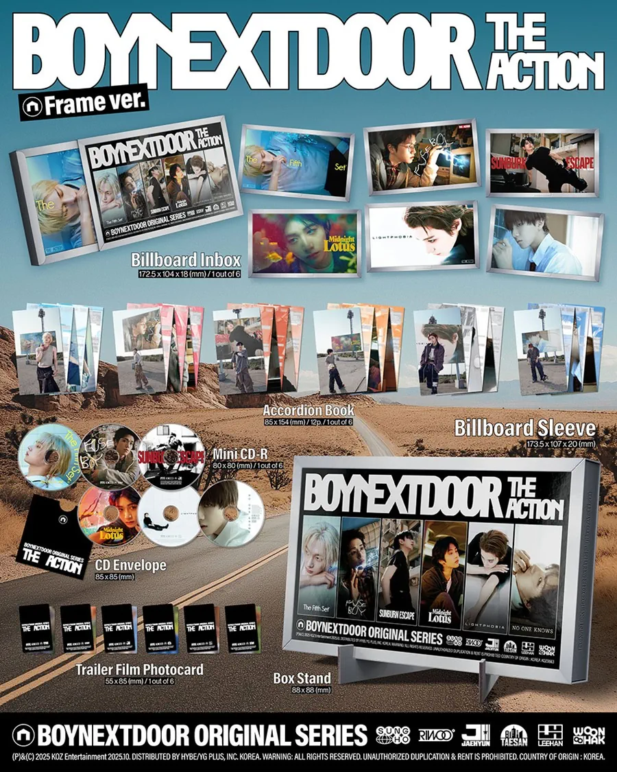 BOYNEXTDOOR 5th Mini Album - The Action (Frame Ver.) content