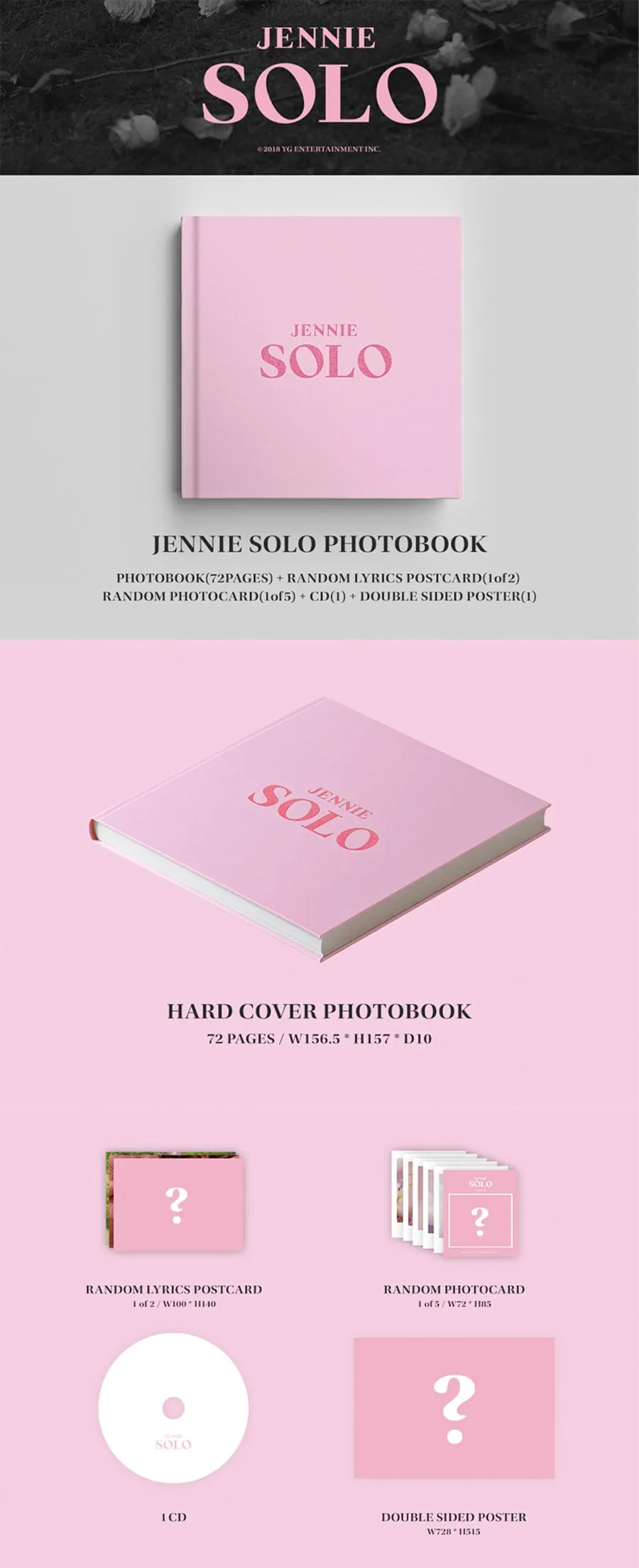 JENNIE SOLO Photobook version content