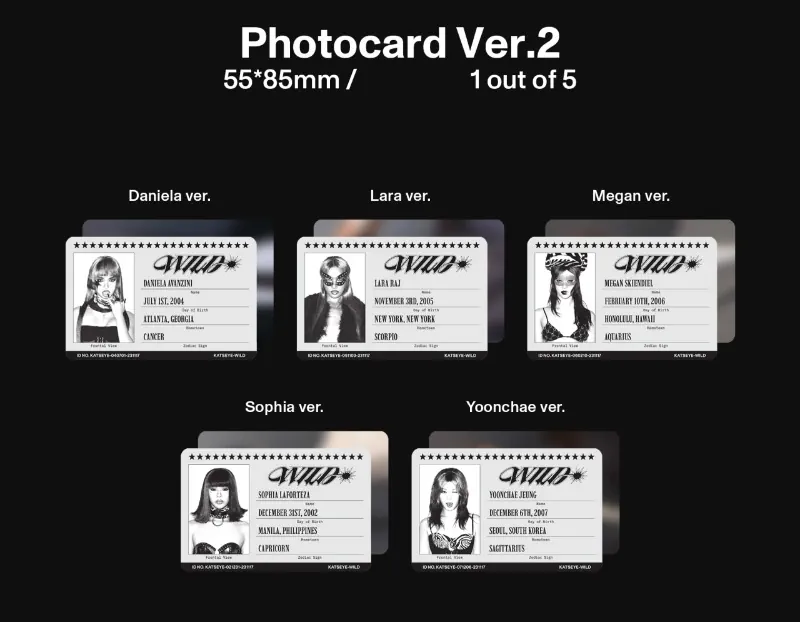 KATSEYE 3rd EP Album - WILD (Member Ver.) photocard version 2