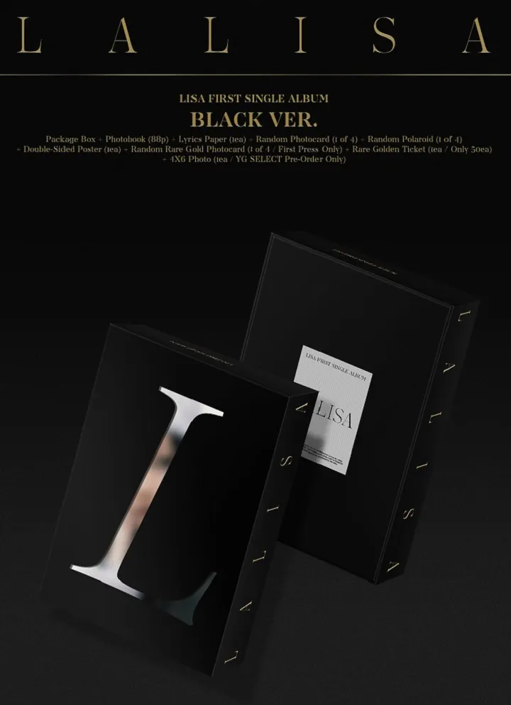 LISA 1st Single Album - LALISA black version front