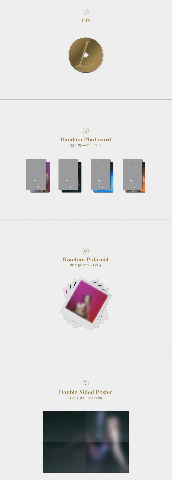 LISA 1st Single Album - LALISA gold version content 2