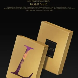 LISA 1st Single Album - LALISA gold version front