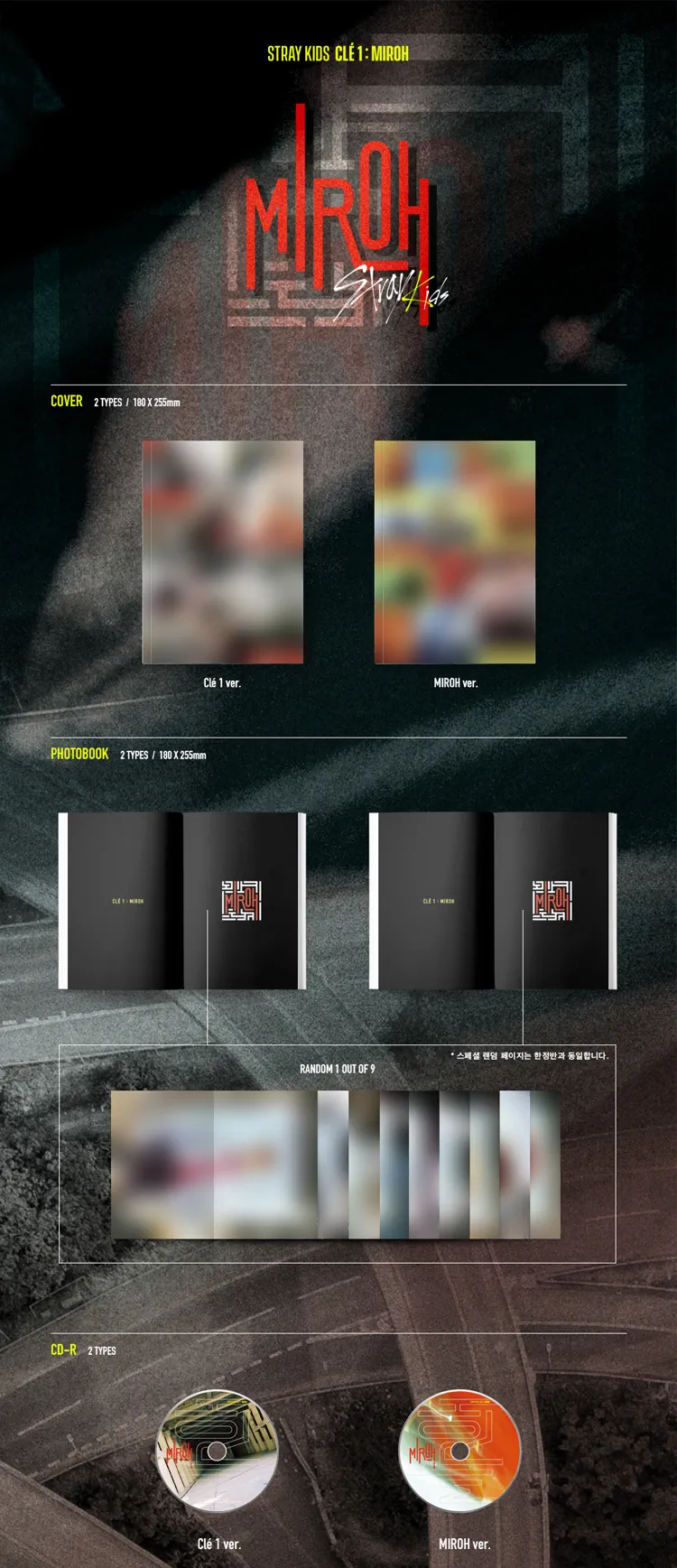 Stray Kids 4th Mini Album Clé 1 MIROH (Normal Ver.) content