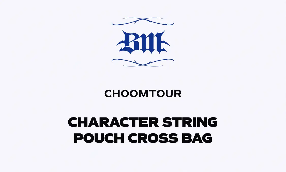 BABYMONSTER Character String Pouch Cross Bag - CHOOMTOUR text