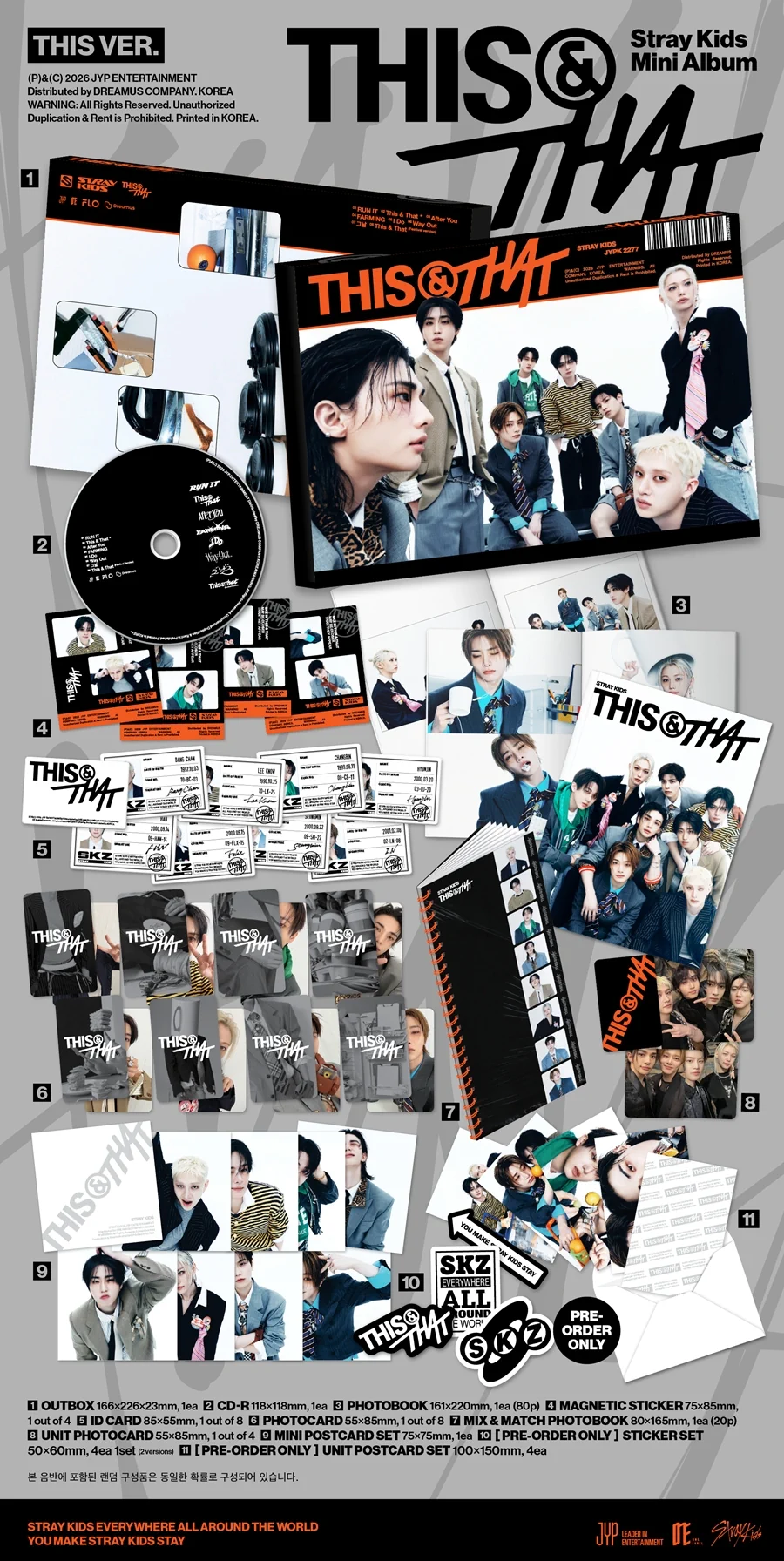Stray Kids 10th Mini Album - THIS & THAT (THIS VER.) detailed content