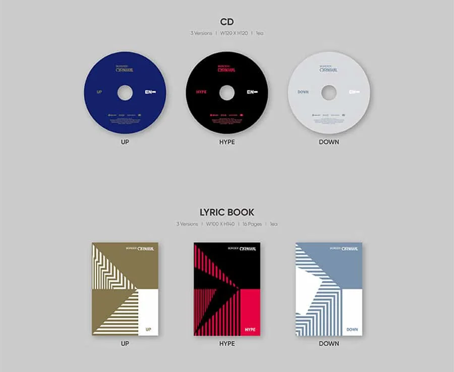 ENHYPEN 2nd Mini Album - BORDER CARNIVAL contents cd plus lyric book