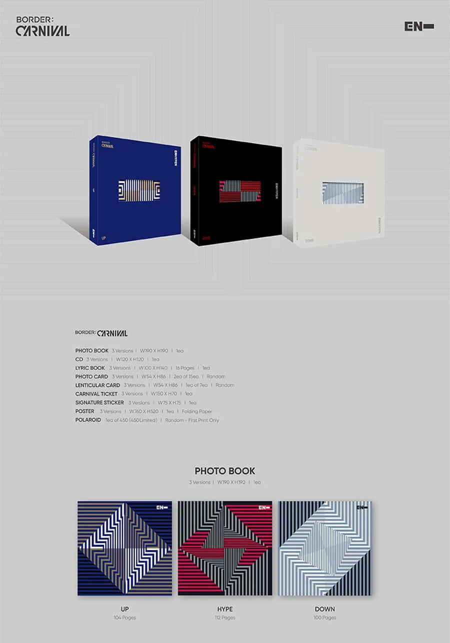ENHYPEN 2nd Mini Album - BORDER CARNIVAL contents photo book