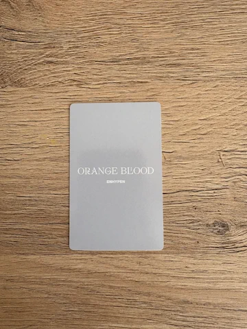 ENHYPEN – ORANGE BLOOD Photocard [gray-white] – backside