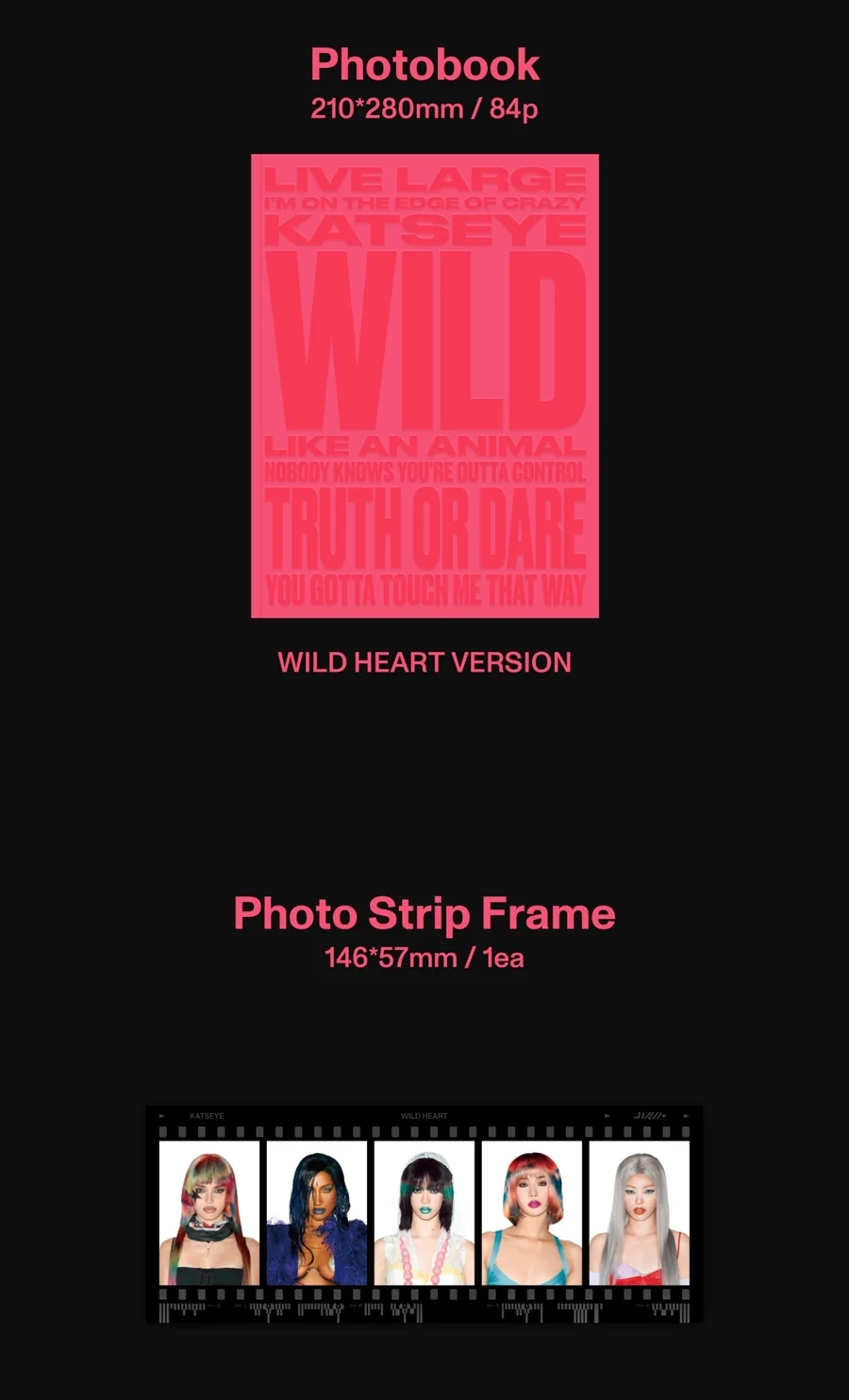 KATSEYE 3rd EP Album - WILD (WILD HEART Ver.) (International Retailer Exclusive) photobook