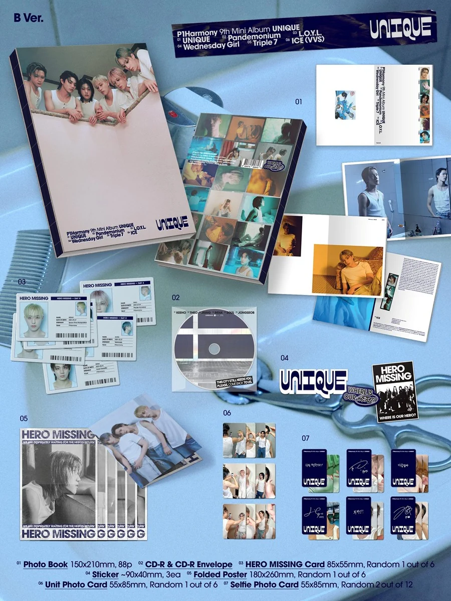 P1Harmony 9th Mini Album - UNIQUE (Photobook Ver.) Version B