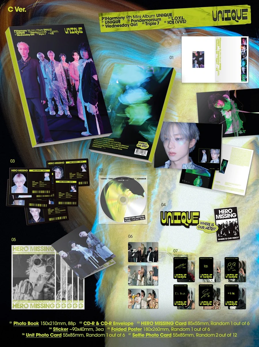P1Harmony 9th Mini Album - UNIQUE (Photobook Ver.) Version C