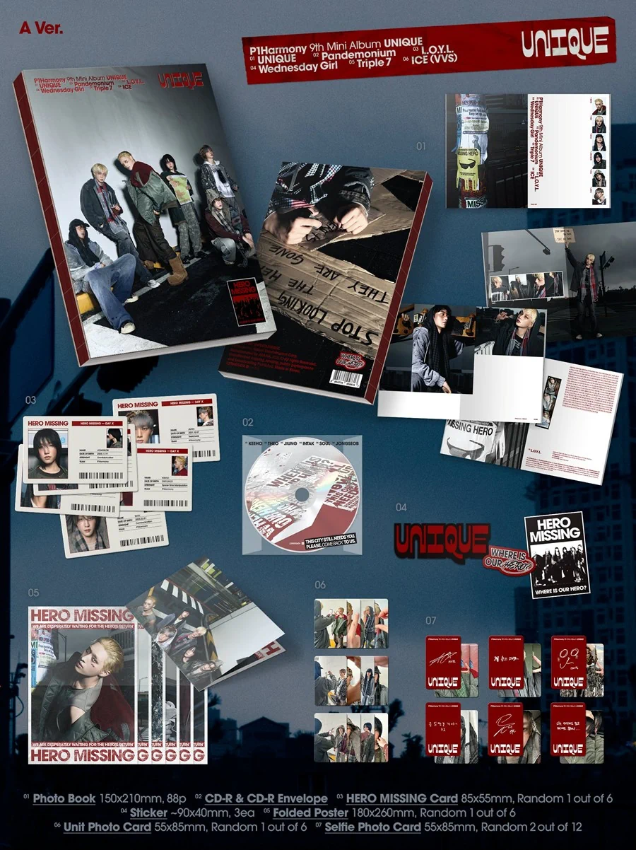 P1Harmony 9th Mini Album - UNIQUE (Photobook Ver.) version A
