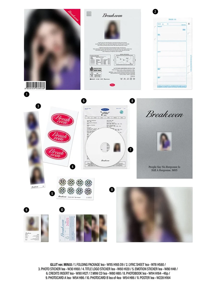 illit 5th mini album - break even (gllit) minju