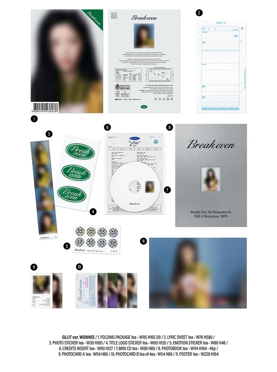 illit 5th mini album - break even (gllit) wonhee