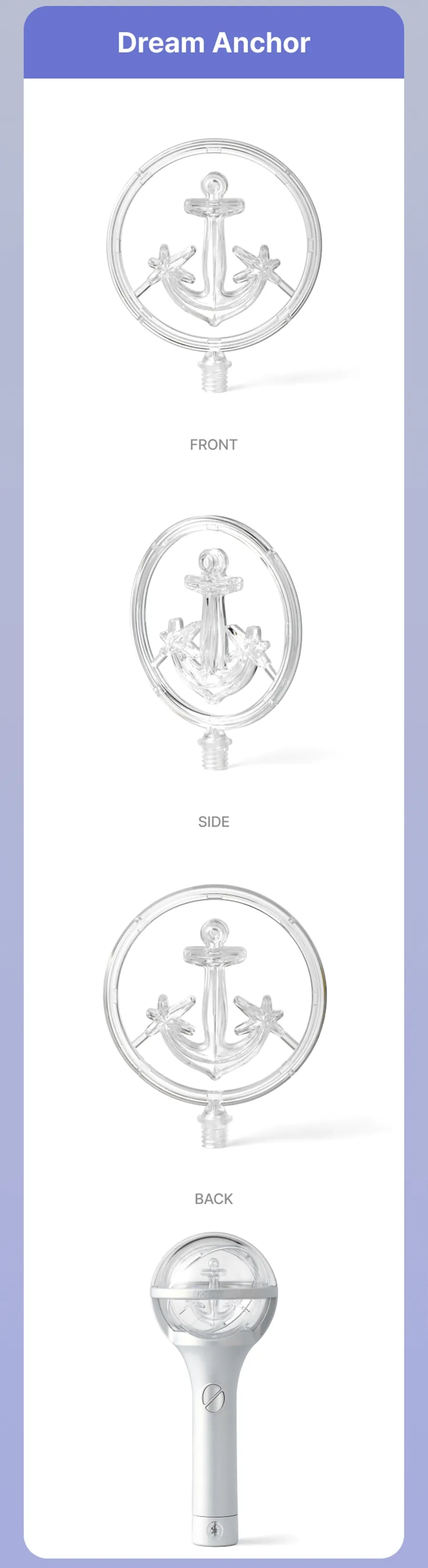 KATSEYE Official Light Stick Dream Charm Dream Anchor