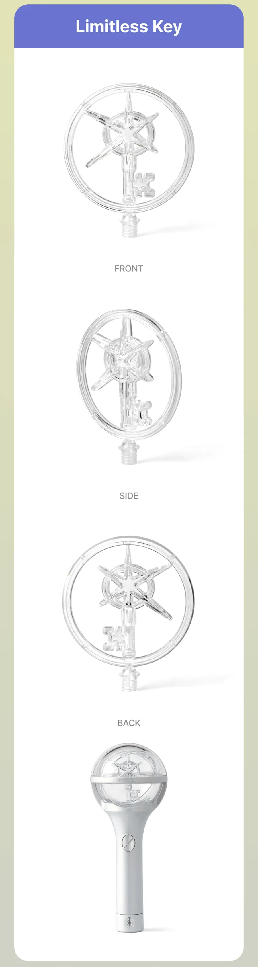 KATSEYE Official Light Stick Dream Charm Limitless Key