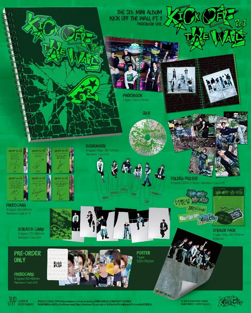 KickFlip 5th Mini Album - KICK OFF THE WALL Pt.1 (PHOTOBOOK Ver.) details
