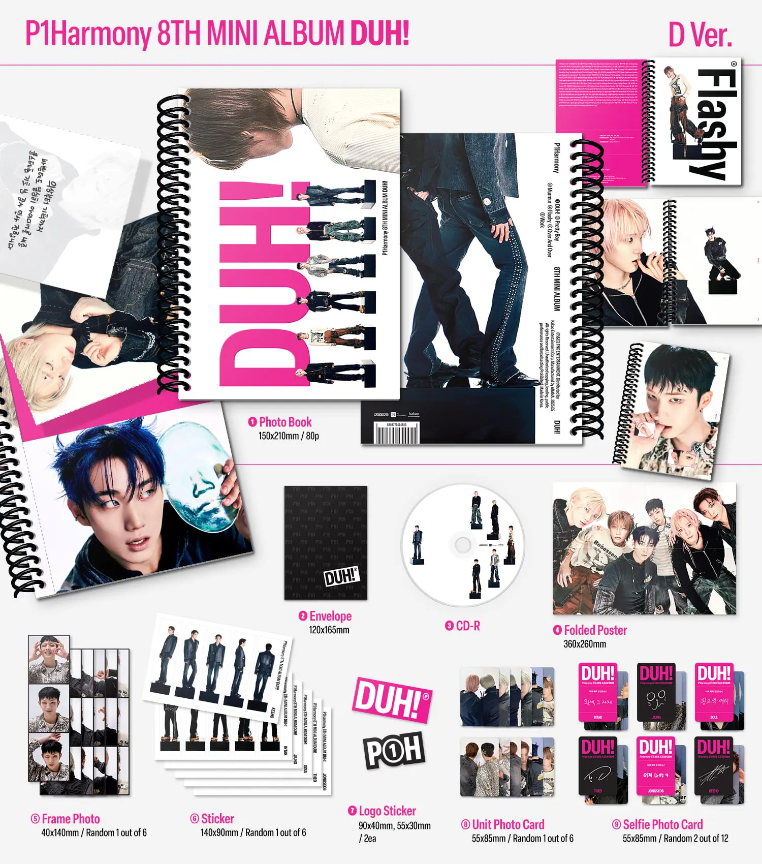P1Harmony 8th Mini Album - DUH! (D version)